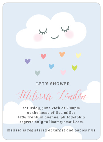 baby shower invitations cloud theme