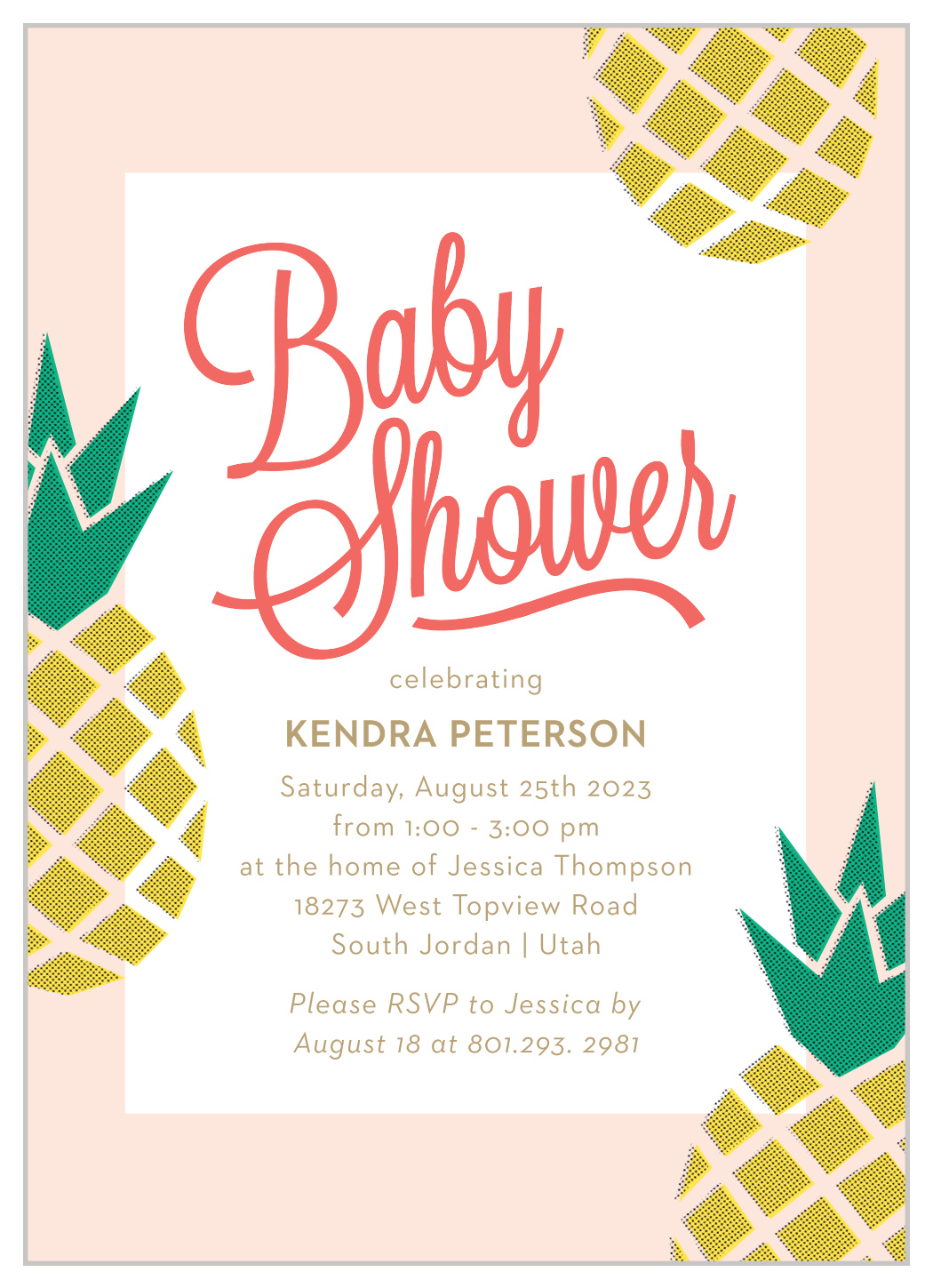 Pineapple Paradise Baby Shower 