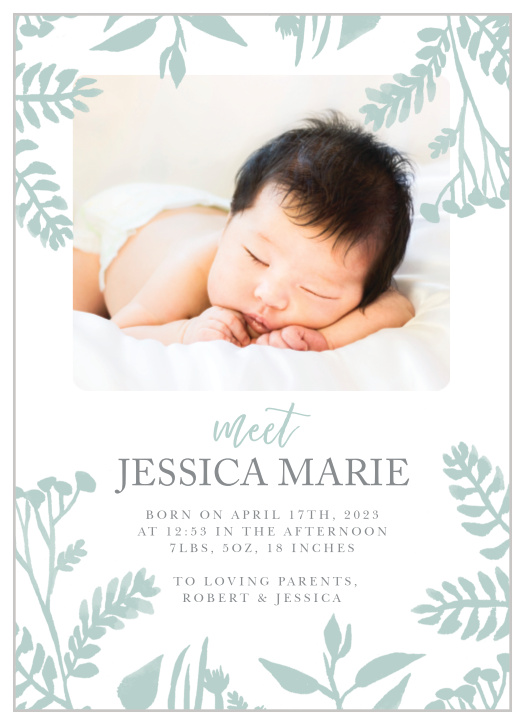 woodland birth announcements