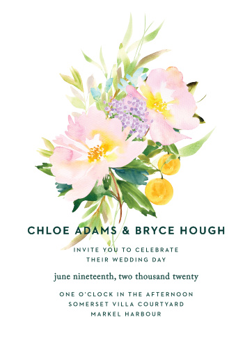 floral wedding invitations match your color style free