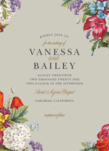 hydrangea wedding invitations match your color style free