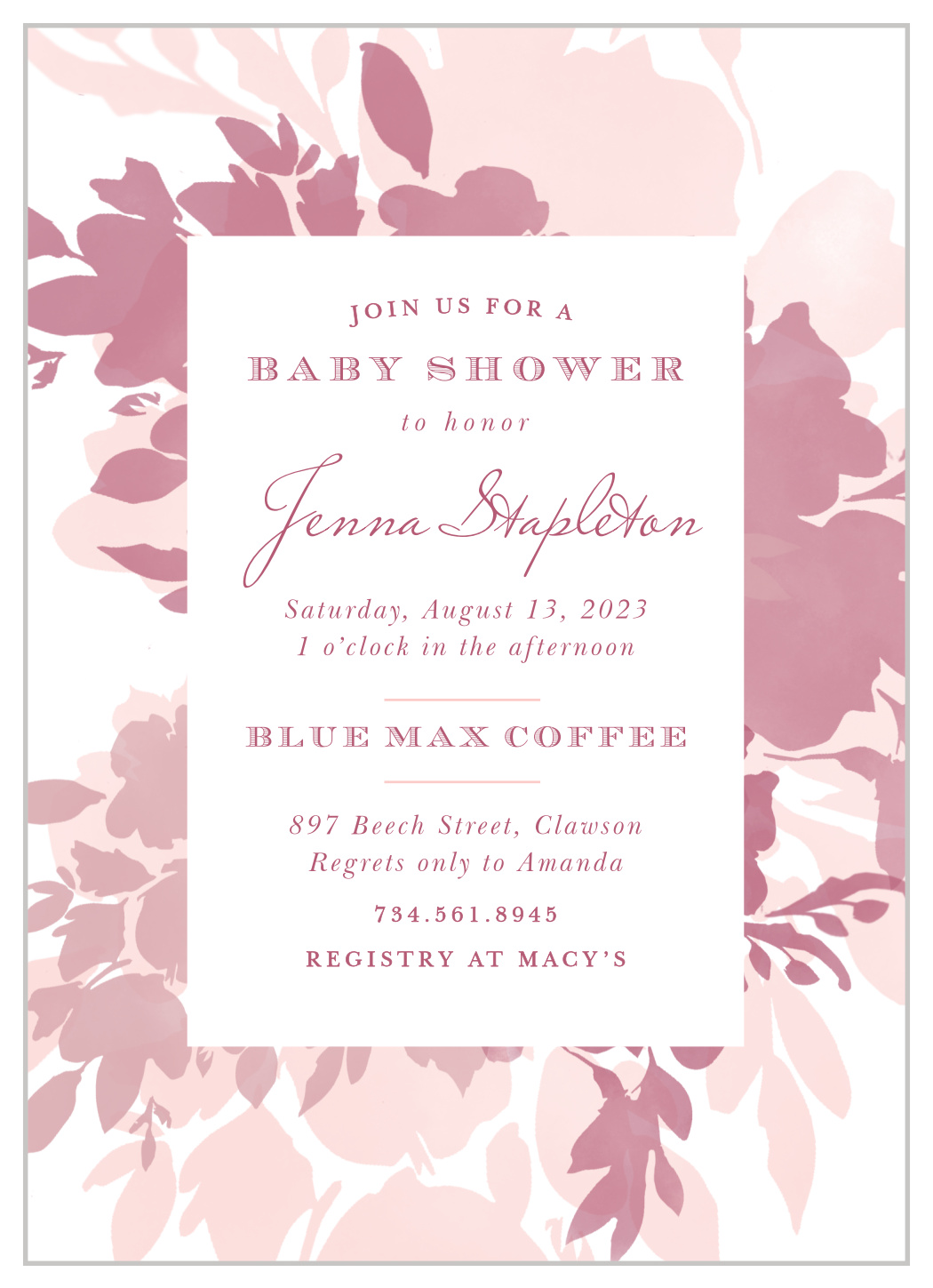 watercolor baby shower invitations