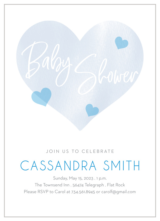 Our adorable Hearts of Love Baby Shower Invitations are the perfect invitation for your baby shower. 