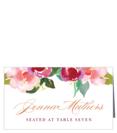 Treat your wedding guests to an unforgettable experience with our Maroon Bouquet Place Cards.