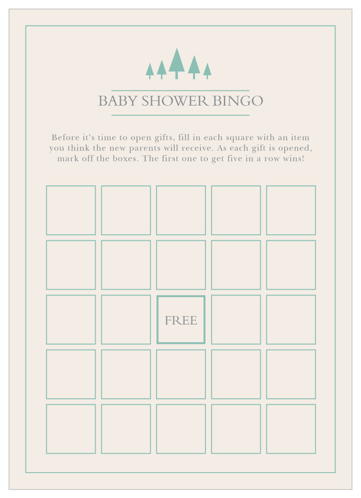 Baby Shower Bingo