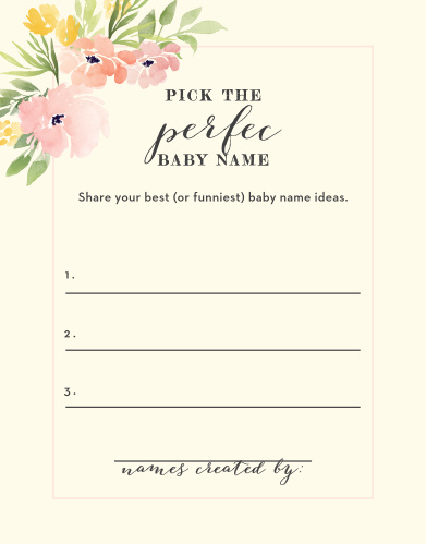 Baby Shower Games Match Your Color Style Free Basic Invite