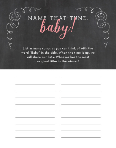 Baby Shower Games Match Your Color Style Free Basic Invite