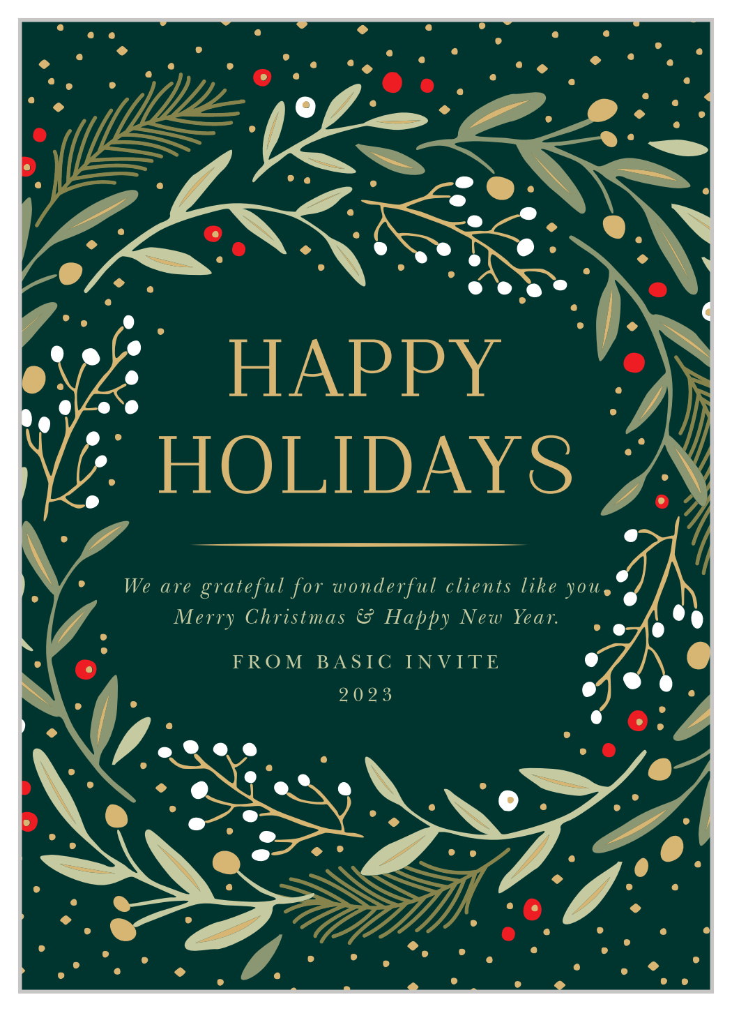 Holiday Cards For Clients : Summing Up The Holidays Greeting Card 25 ...