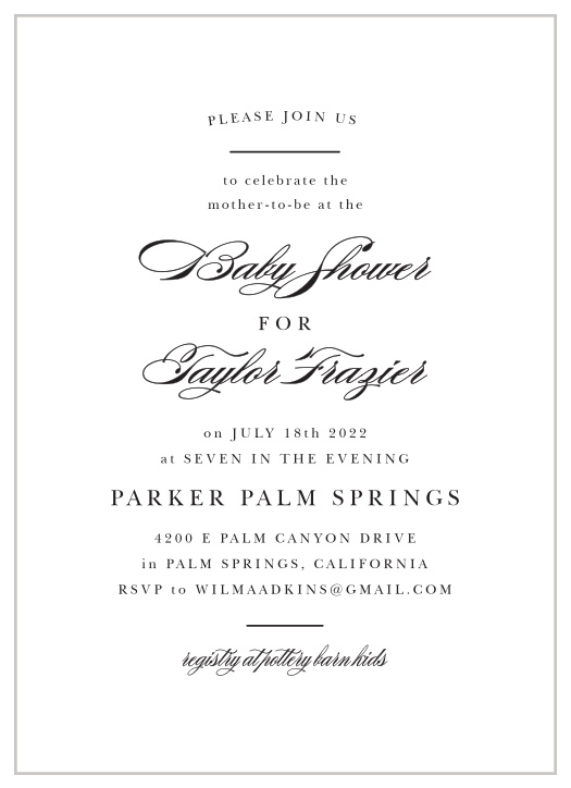 Baby Shower Invitations | 40% Off Super Cute Designs - Basic Invite