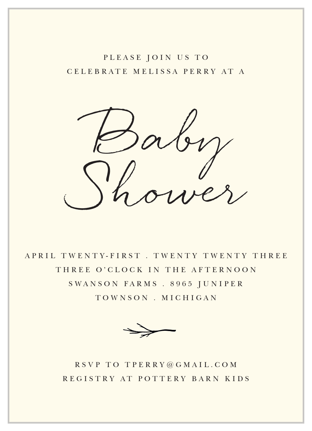 fancy baby shower invitations