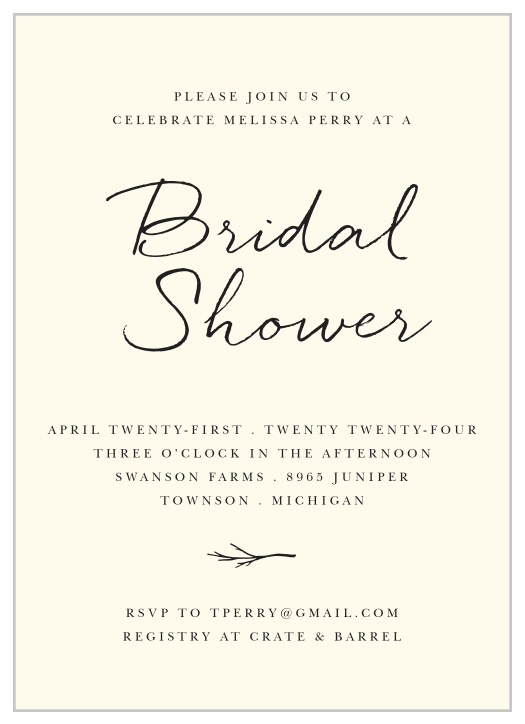 Bridal Shower Invitations Templates - Match Your Color & Style Free!