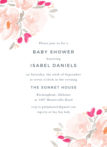 Baby Shower Invitations For Girls Basic Invite Baby Shower Invitations For Girls Basic Invite