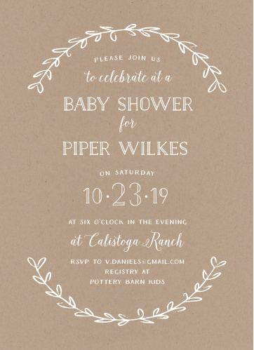 Rustic Baby Shower Invitations Match Your Color Style Free