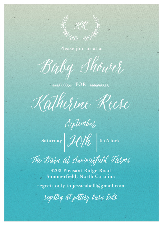 Enjoy the company of your friends and family when you use our Subtle Ombre Baby Shower Invitations to invite them.