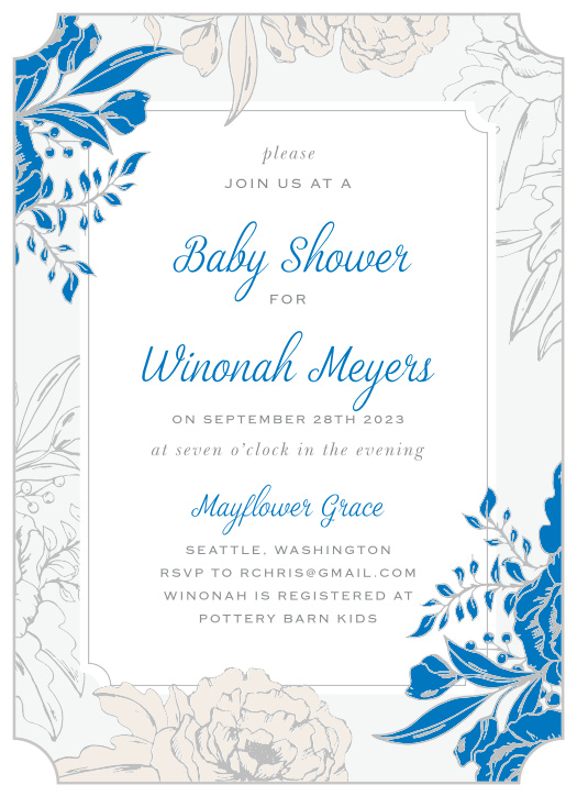Your guests will adore the Blue Contrast Baby Shower Invitations once they receive them. 