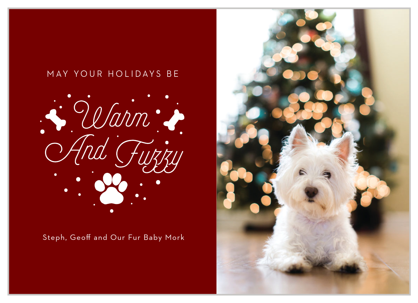 Fuzzy and Warm Holiday Cards by Basic Invite