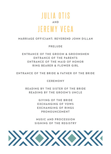Beach Wedding Programs Match Your Color Style Free