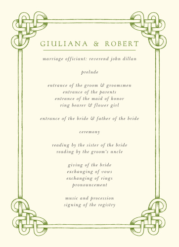 wedding programs match your colors style free basic invite
