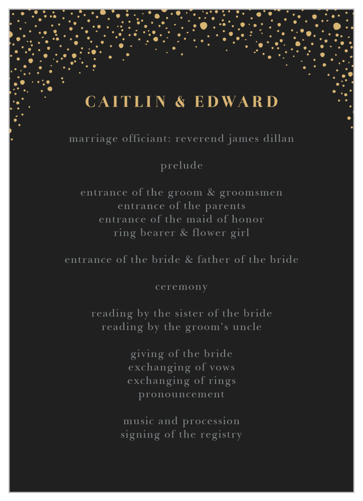 Gothic Halloween Wedding Programs By Basic Invite