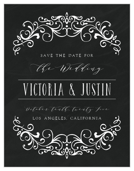 Our Gothic Magic Save-the-Date Cards are the epitome of moody elegance.