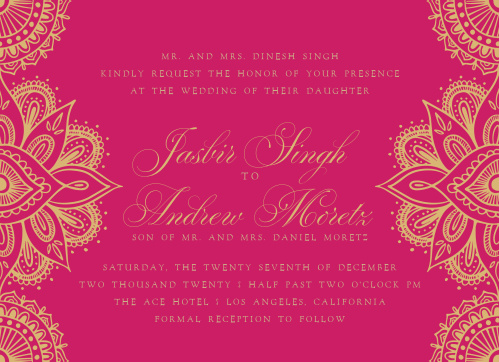 Hindu Wedding Invitations Match Your Color Style Free