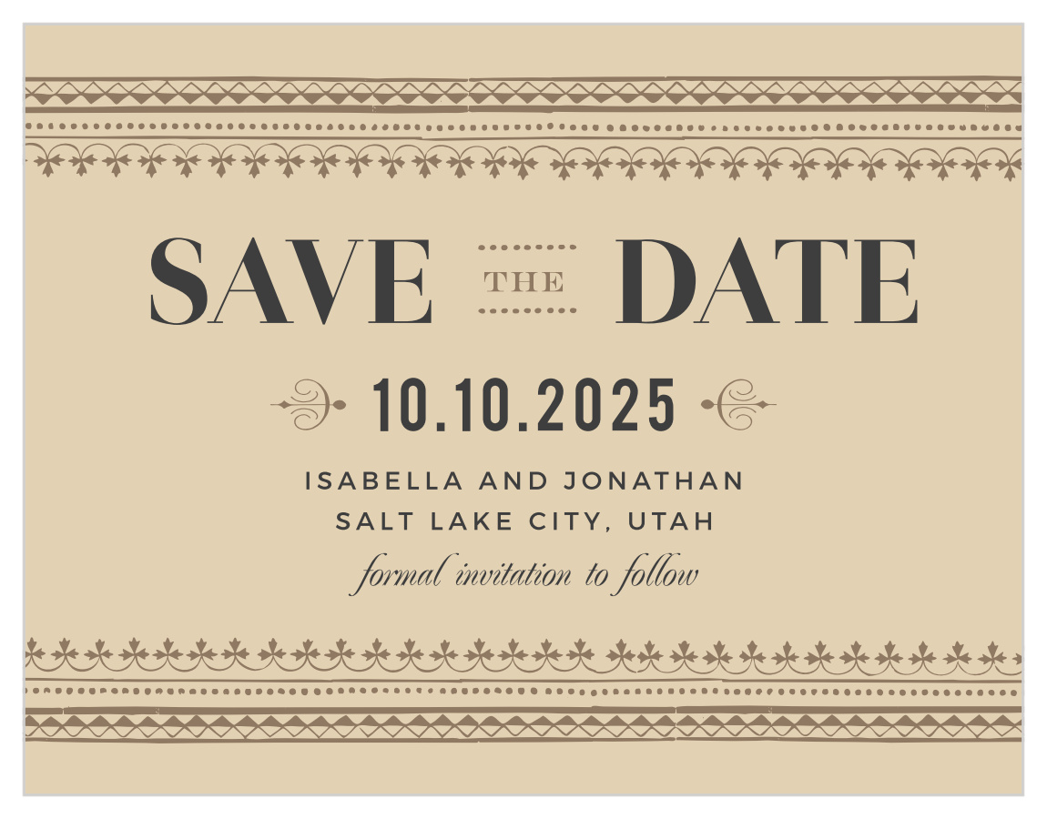 Vintage Admission Save The Date Cards By Basic Invite