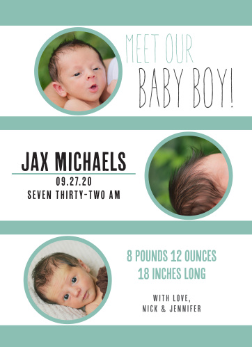 baby boy birth announcements photo and no photo announcements