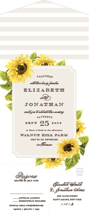 sunflower wedding invitations match your color style free
