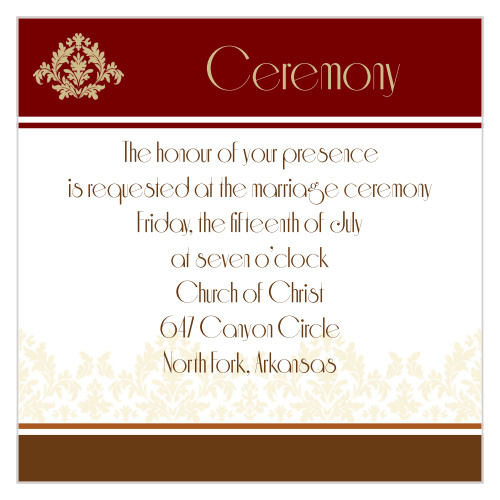 Wedding Reception Cards And Wedding Ceremony Cards By Basic Invite