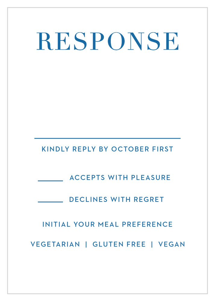 Beach Blanket Response Cards by Basic Invite