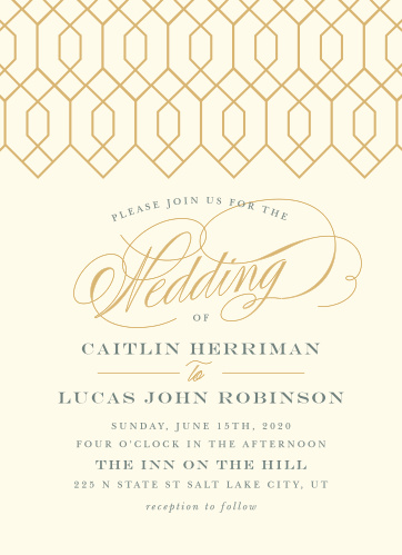 foil stamped wedding invitations gold silver rose gold basic