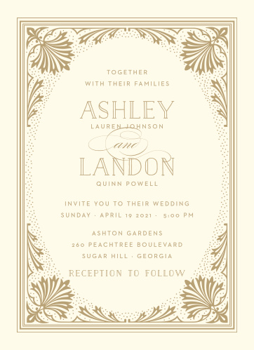 Victorian Wedding Invitations Match Your Color Style Free