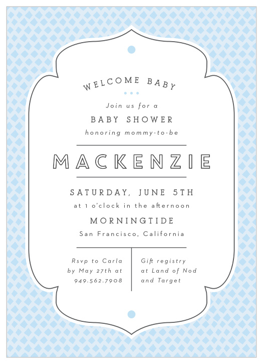 Announce your baby shower in style with our Door Knob Baby Shower Invitations. Our unique Victorian-chic style gives a perfect feel for the shower you've always wanted.