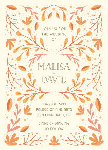 Fall Wedding Invitations Match Your Color Style Free