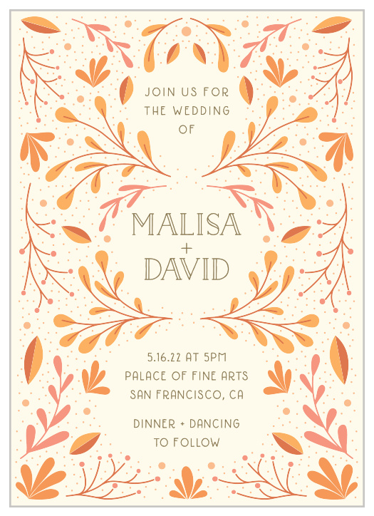 Fall Wedding Invitations Match Your Color Style Free