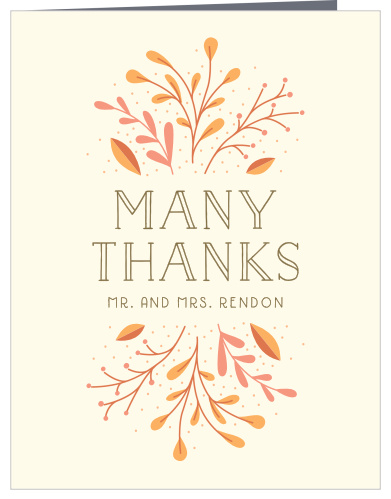 Fall Thank You Card Fall Thank You Card