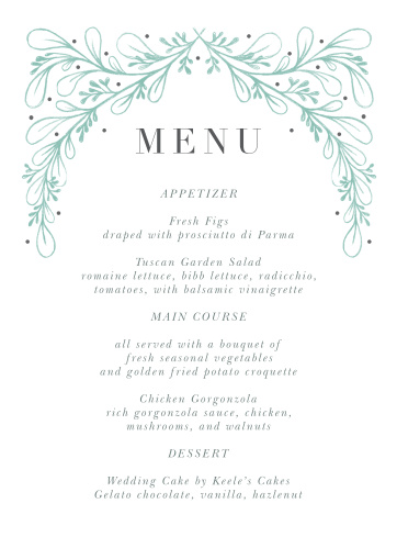 wedding menus design your menu instantly online basic invite