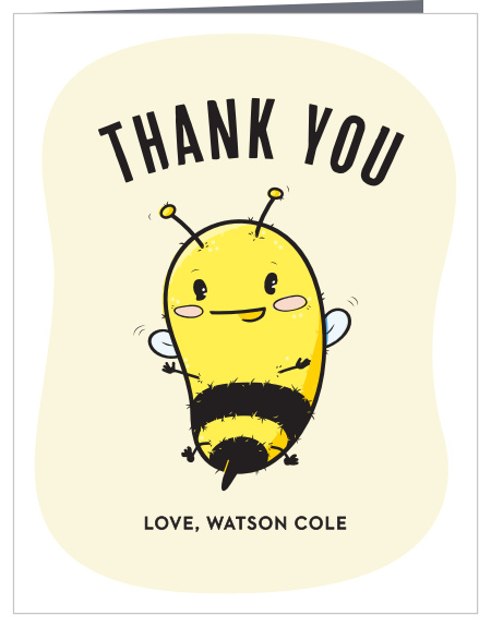 Bumble Bee Thank You Cards Match Your Color Style Free