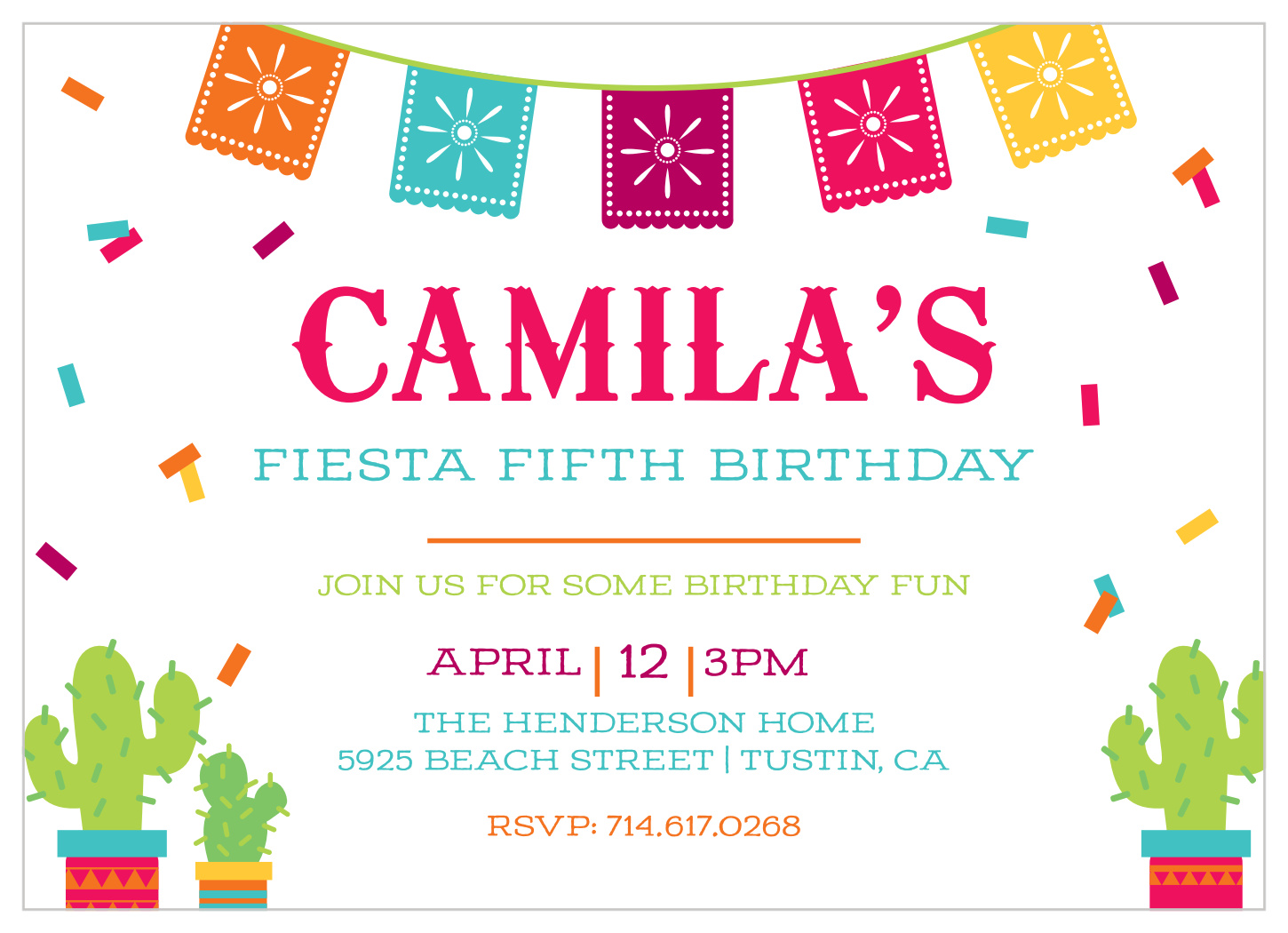 Fiesta Time Children's Birthday Invitations by Basic Invite Fiesta Time Children's Birthday Invitations by Basic Invite