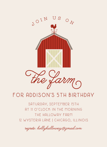 farm birthday invitations match your color style free