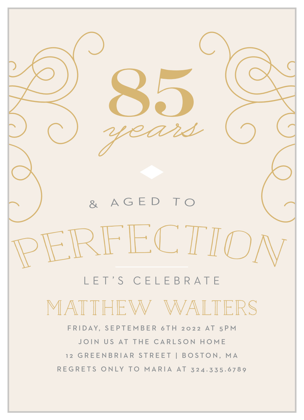 Aged To Perfection Milestone Birthday Invitations By Basic Invite