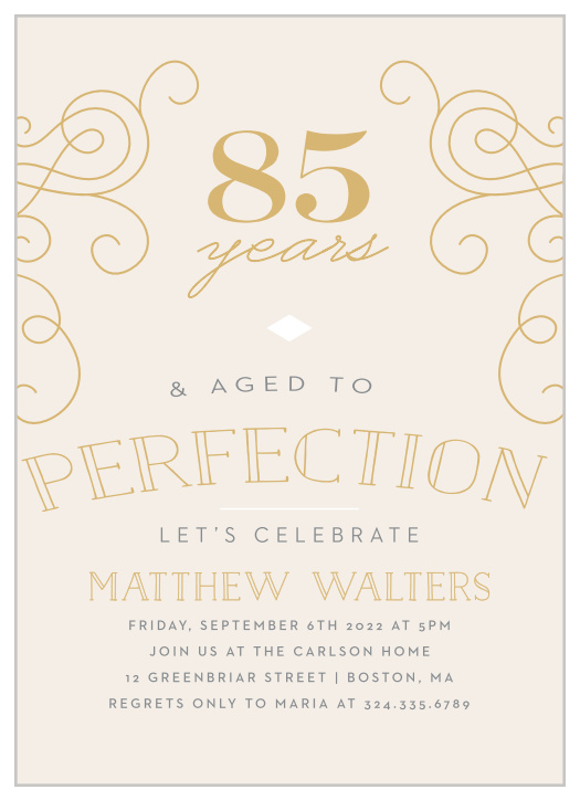 85th Milestone Birthday Party Invitations Match Your Color Style Free 85th Milestone Birthday Party Invitations Match Your Color Style Free