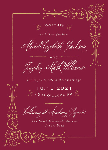 Fairytale Wedding Invitations Match Your Color Style Free