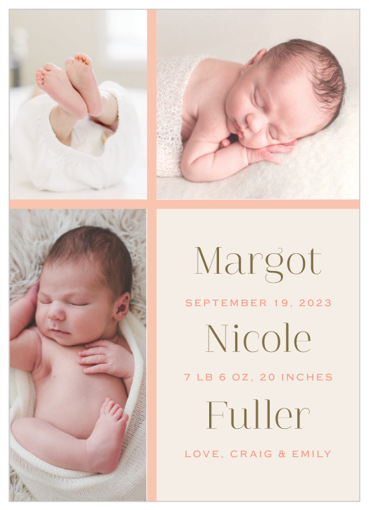 unique birth announcement cards