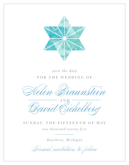 Our Watercolor Star Save-the-Date Cards combines classic charm with modern design in a way your guests will love. 