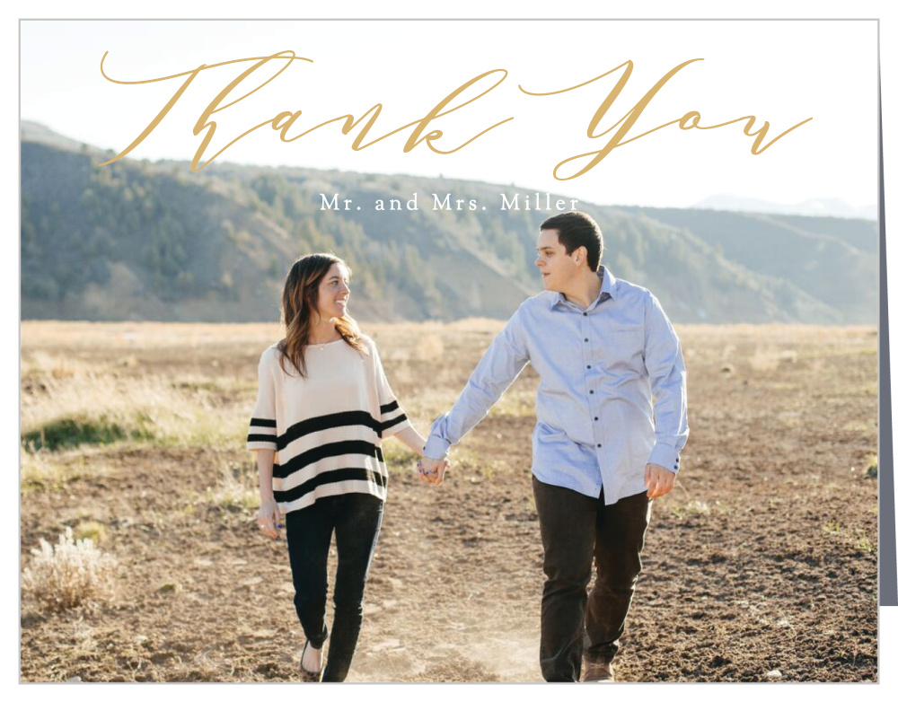 Simple Romance Wedding Thank You Cards By Basic Invite