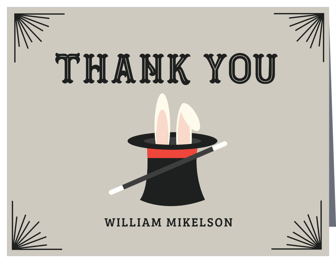 Magician Bash Children S Birthday Thank You Cards By Basic Invite