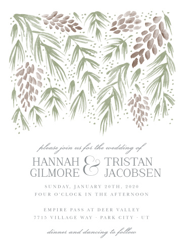 Winter Wedding Invitations Match Your Color Style Free