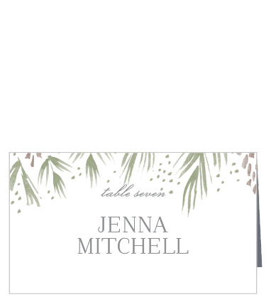 Christmas Wedding Place Cards Match Your Color Style Free