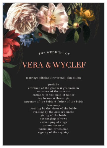 Dark Dutch Florals Wedding Invitations By Basic Invite